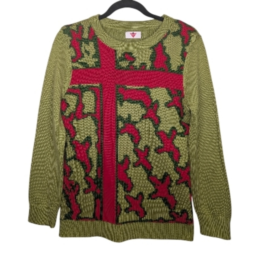 Canadian Tire Women's Small Grinch Green Ugly Gift Wrap Christmas Sweater